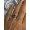 925 Sterling Silver Amethyst Ring Size 6.5
