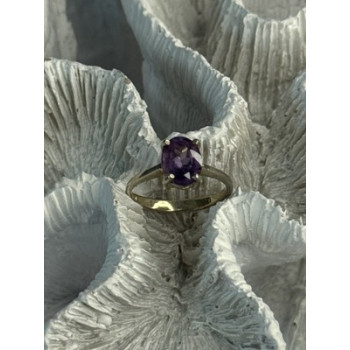 925 Sterling Silver Amethyst Ring Size 6.5