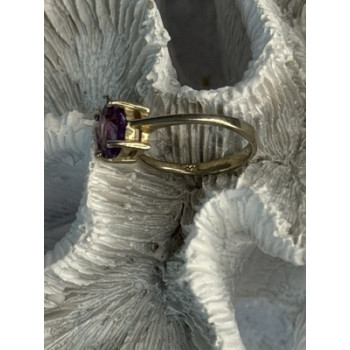 925 Sterling Silver Amethyst Ring Size 6.5