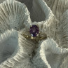 925 Sterling Silver Amethyst Ring Size 6.5