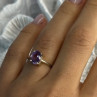 925 Sterling Silver Amethyst Ring Size 6.5