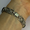 Vintage 925 Sterling Silver Onyx Bracelet Length 7 Inch