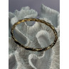 Bangle 925 Sterling Silver Gold Plated Onyx Bracelet