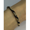 Bangle 925 Sterling Silver Gold Plated Onyx Bracelet