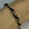 Bangle 925 Sterling Silver Gold Plated Onyx Bracelet