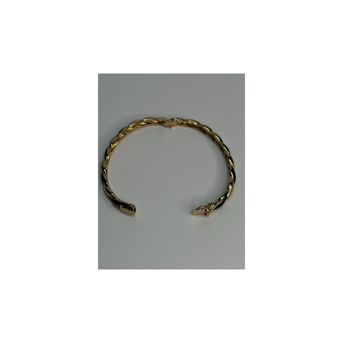 Bangle 925 Sterling Silver Gold Plated Onyx Bracelet