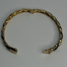 Bangle 925 Sterling Silver Gold Plated Onyx Bracelet