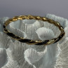 Bangle 925 Sterling Silver Gold Plated Onyx Bracelet