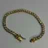 925 Sterling Silver Gold Plated CZ Bracelet Length 7 Inch