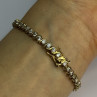 925 Sterling Silver Gold Plated CZ Bracelet Length 7 Inch