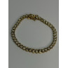 925 Sterling Silver Gold Plated CZ Bracelet Length 7 Inch