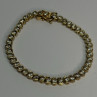 925 Sterling Silver Gold Plated CZ Bracelet Length 7 Inch