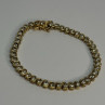 925 Sterling Silver Gold Plated CZ Bracelet Length 7 Inch