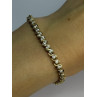 925 Sterling Silver Gold Plated CZ Bracelet Length 7 Inch
