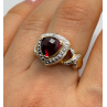 925 Sterling Silver Gold Plated Spinel Ring Size 7