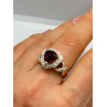 925 Sterling Silver Gold Plated Spinel Ring Size 7