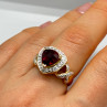 925 Sterling Silver Gold Plated Spinel Ring Size 7