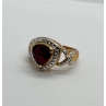 925 Sterling Silver Gold Plated Spinel Ring Size 7