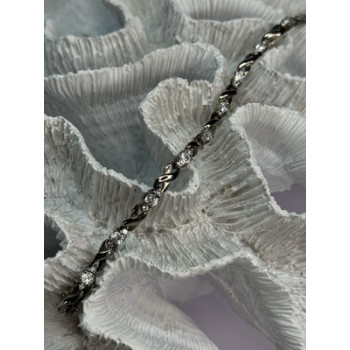 Beautiful 925 Sterling Silver CZ Bracelet Length 7 Inch