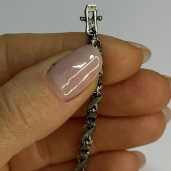 Beautiful 925 Sterling Silver CZ Bracelet Length 7 Inch