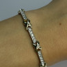 Elegant 925 Sterling Silver CZ Bracelet Length 7.5 Inch