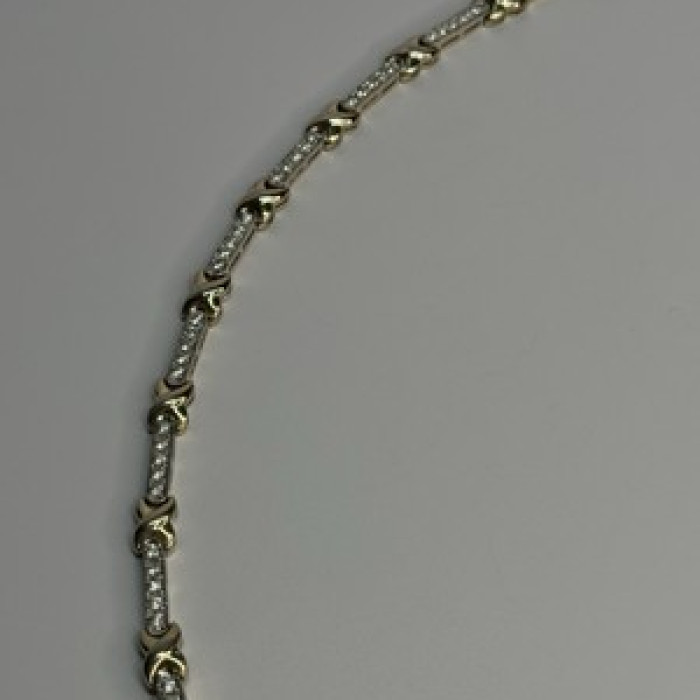 Elegant 925 Sterling Silver CZ Bracelet Length 7.5 Inch