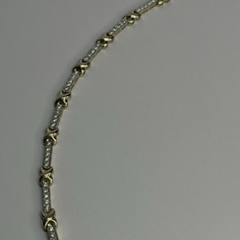 Elegant 925 Sterling Silver CZ Bracelet Length 7.5 Inch