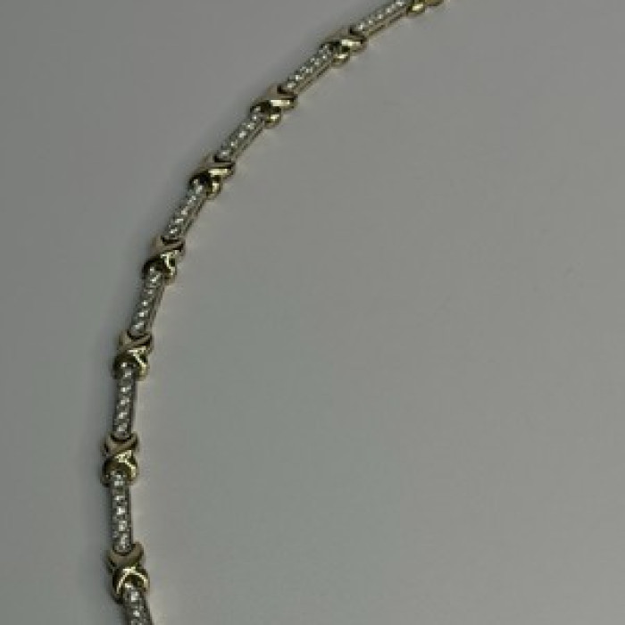 Elegant 925 Sterling Silver CZ Bracelet Length 7.5 Inch