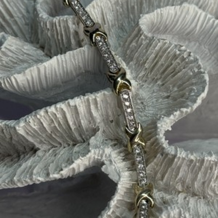 Elegant 925 Sterling Silver CZ Bracelet Length 7.5 Inch