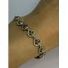 Vintage 925 Sterling Silver Marcasite Heart Bracelet Length 7 Inch