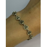 Vintage 925 Sterling Silver Marcasite Heart Bracelet Length 7 Inch