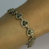 Vintage 925 Sterling Silver Marcasite Heart Bracelet Length 7 Inch