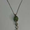 925 Sterling Silver Jadeite Necklace Length 18 Inch
