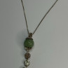 925 Sterling Silver Jadeite Necklace Length 18 Inch