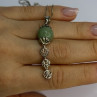925 Sterling Silver Jadeite Necklace Length 18 Inch