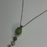 925 Sterling Silver Jadeite Necklace Length 18 Inch