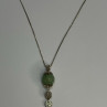 925 Sterling Silver Jadeite Necklace Length 18 Inch