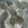 925 Sterling Silver Multi-Color CZ Merry-Go-Round Pendant Necklace Length 18/16
