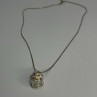 925 Sterling Silver Multi-Color CZ Merry-Go-Round Pendant Necklace Length 18/16