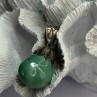 Vintage 925 Sterling Silver Malachite Pendant Length 2 Inch