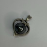 925 Sterling Silver Hematite Heart Pendant Length 1.1 Inch