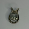 925 Sterling Silver 18k Yellow Gold Topaz & Sapphire Pendant Length 1.3 Inch