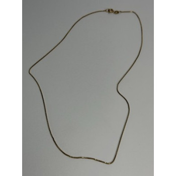 925 Sterling Silver Gold Plated Italy Chain Length 18 Inch