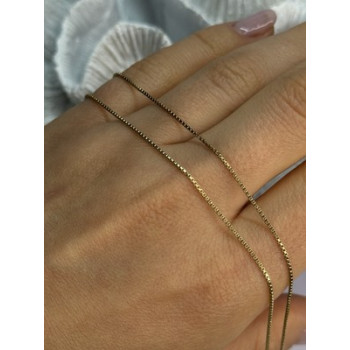 925 Sterling Silver Gold Plated Italy Chain Length 18 Inch