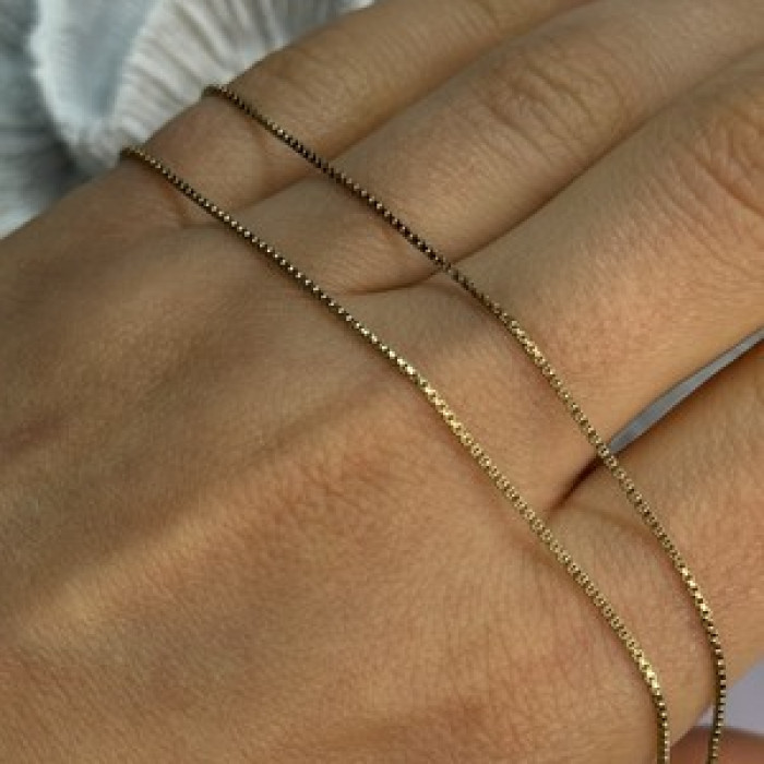 925 Sterling Silver Gold Plated Italy Chain Length 18 Inch