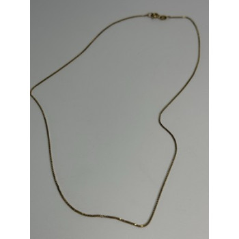 925 Sterling Silver Gold Plated Italy Chain Length 18 Inch