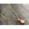 14 K YELLOW GOLD MORGANITE CHAIN WITH PENDANT