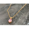 14 K YELLOW GOLD MORGANITE CHAIN WITH PENDANT