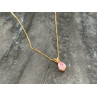14 K YELLOW GOLD MORGANITE CHAIN WITH PENDANT