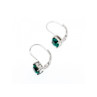 925 Sterling Silver Emerald Classic Earrings